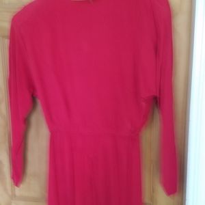 Red silk dress